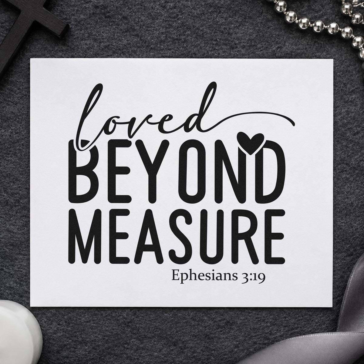 Loved Beyond Measure Compact Pre-Inked Stamp – Slim in use 9