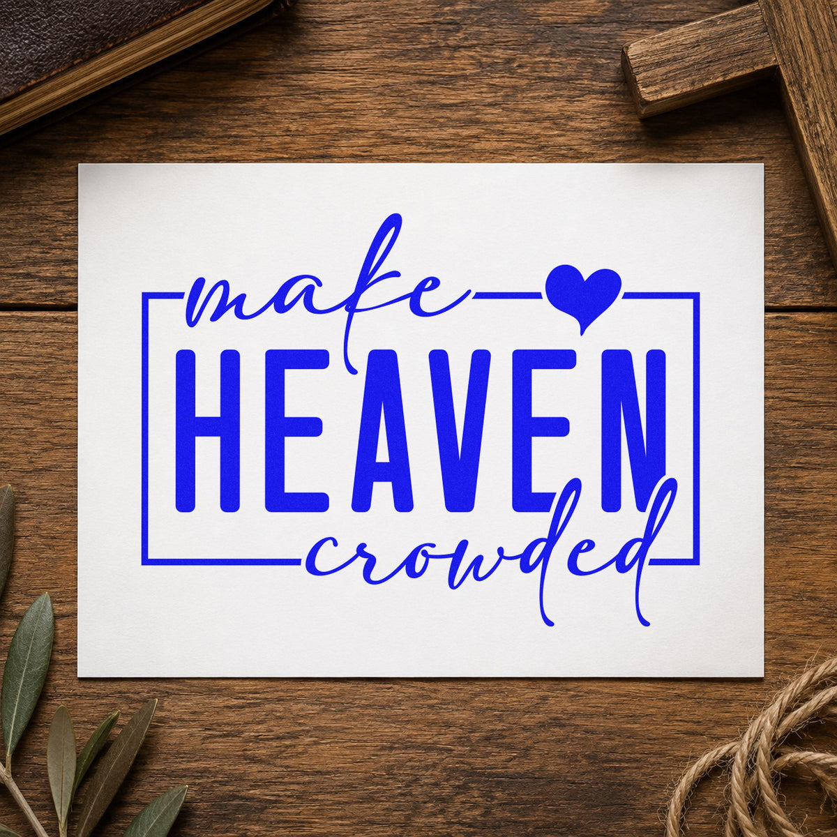 Slim Pre-Inked Make Heaven Crowded Stamp in use 6