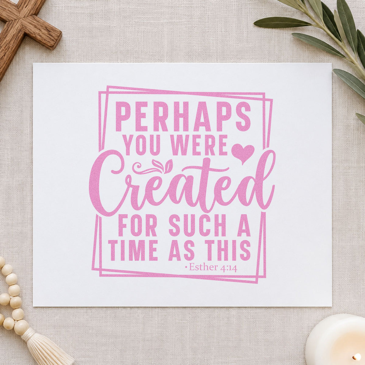 Created for Such a Time craft stamp in purple ink on cardstock, an easy option for new job cards.