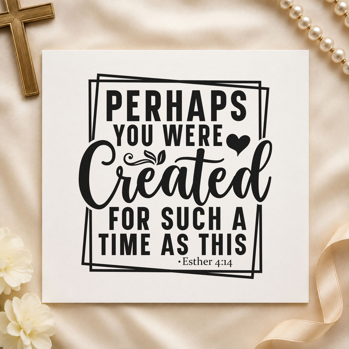 Created for Such a Time rubber stamp printed in black ink, ready for calling cards and similar paper crafts.