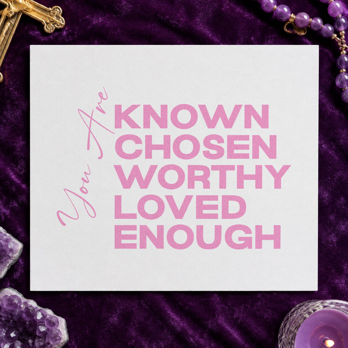 You Are Known And Loved Wood Handle Stamp in use 10