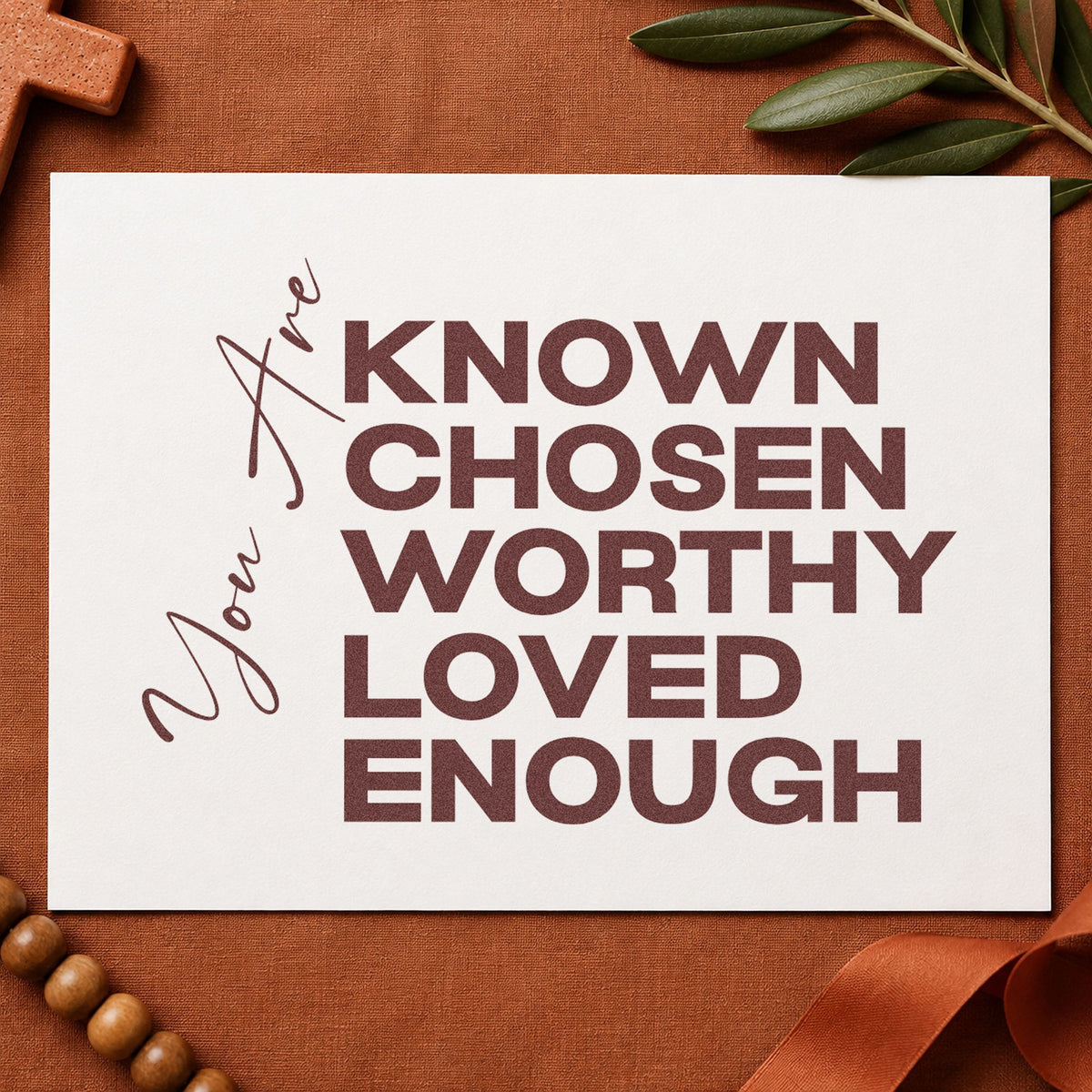 You Are Known And Loved Wood Handle Stamp in use 4