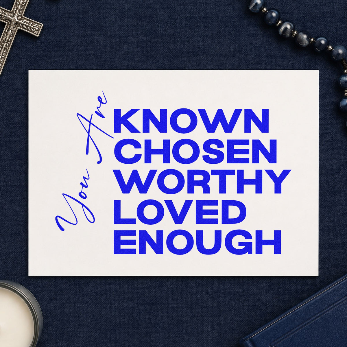You Are Known And Loved Wood Handle Stamp in use 5