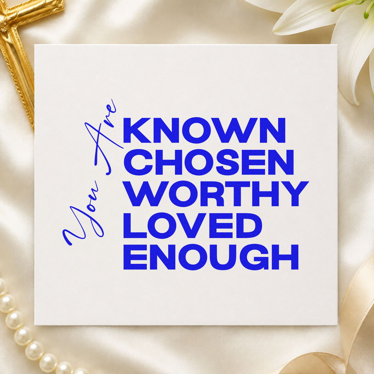 You Are Known And Loved Wood Handle Stamp in use 6