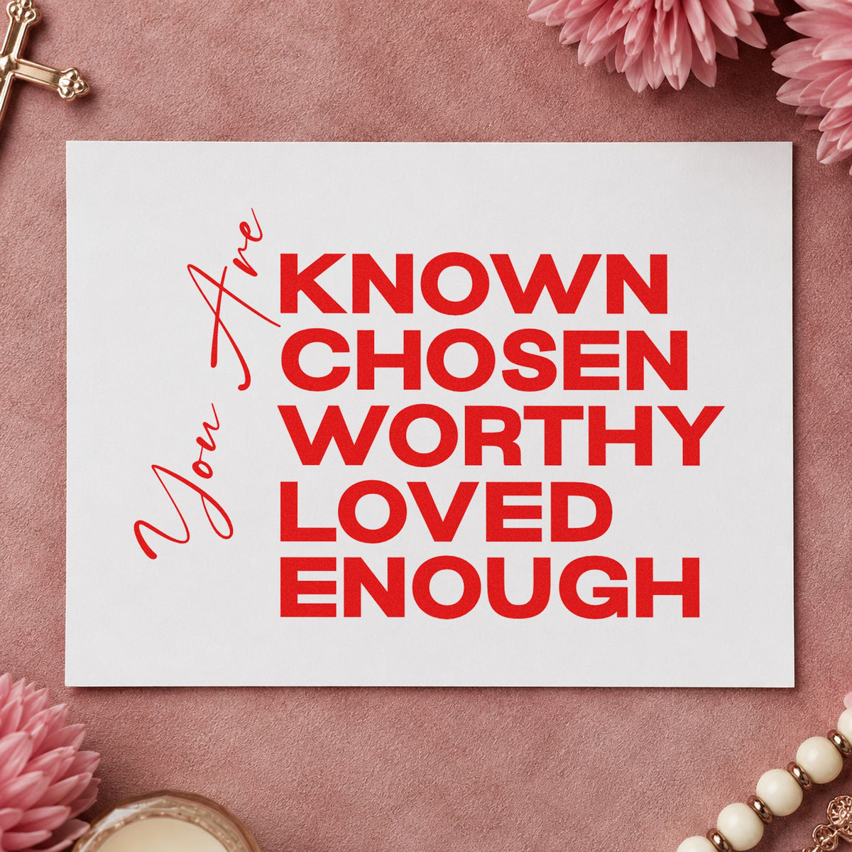 You Are Known And Loved Wood Handle Stamp in use 7