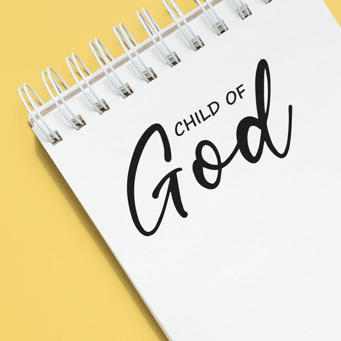 Child of God rubber stamp design for Christian journaling, scrapbooking, and faith-based stationery.