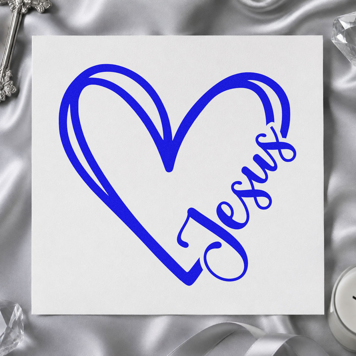 Jesus Heart Line Art Duo Hand Stamp in use 5