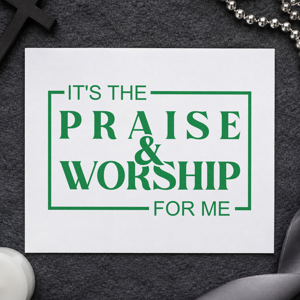 It's The Praise & Worship For Me Stamp – PSI Pre-Inked in use 3