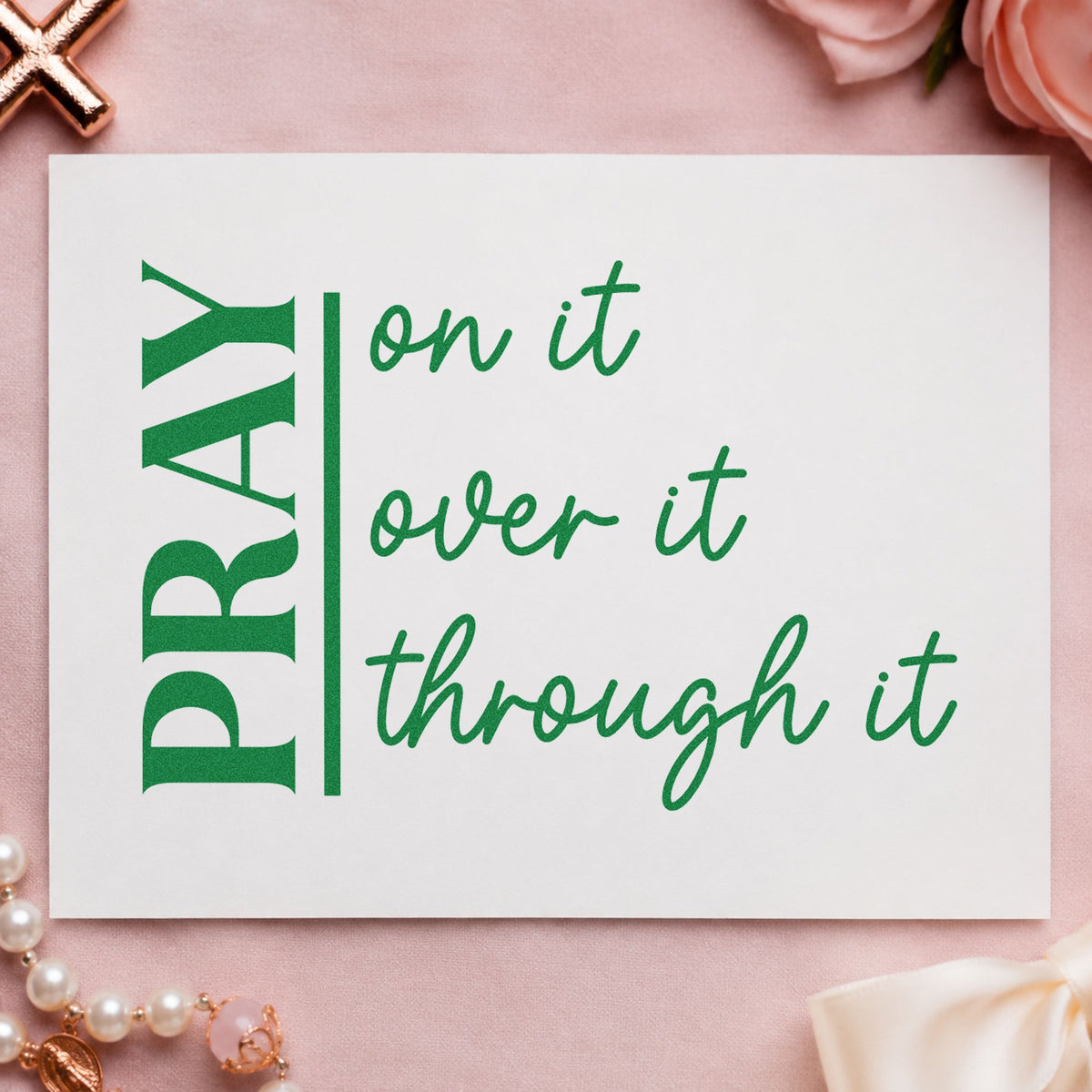 Pre-Inked Pray Vertical Word Stack Stamp – PSI in use 3
