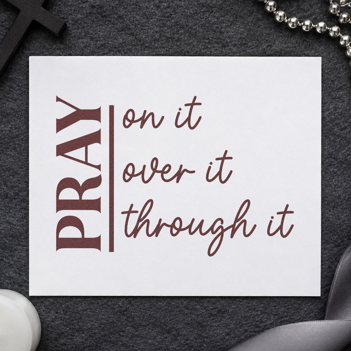 Pre-Inked Pray Vertical Word Stack Stamp – PSI in use 4