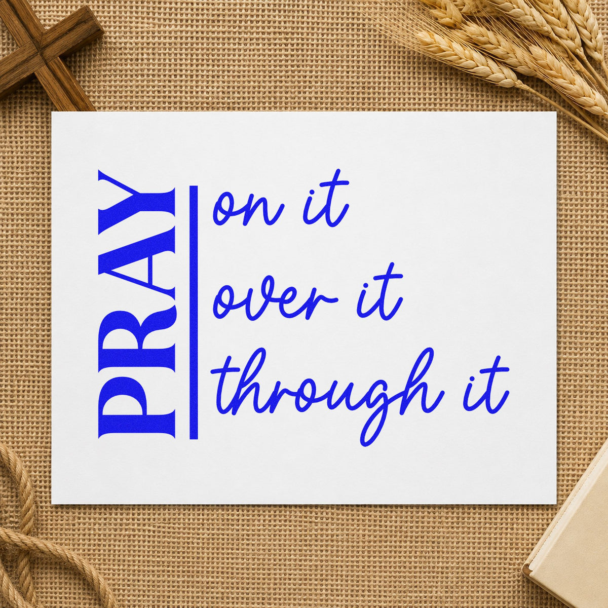Pre-Inked Pray Vertical Word Stack Stamp – PSI in use 5