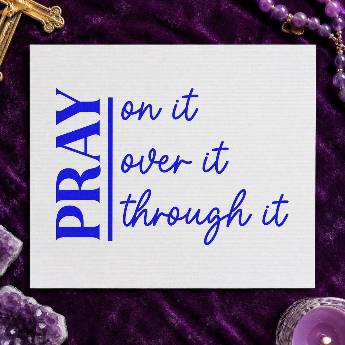 Pre-Inked Pray Vertical Word Stack Stamp – PSI in use 6