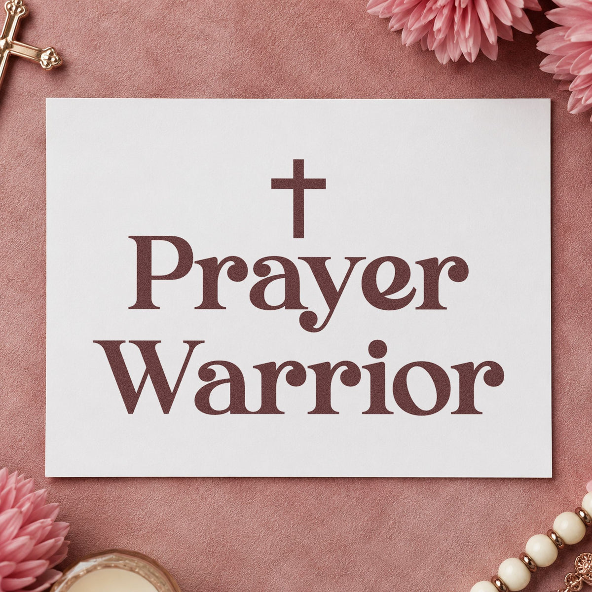 Prayer Warrior Pre-Inked Stamp – Slim in use 4