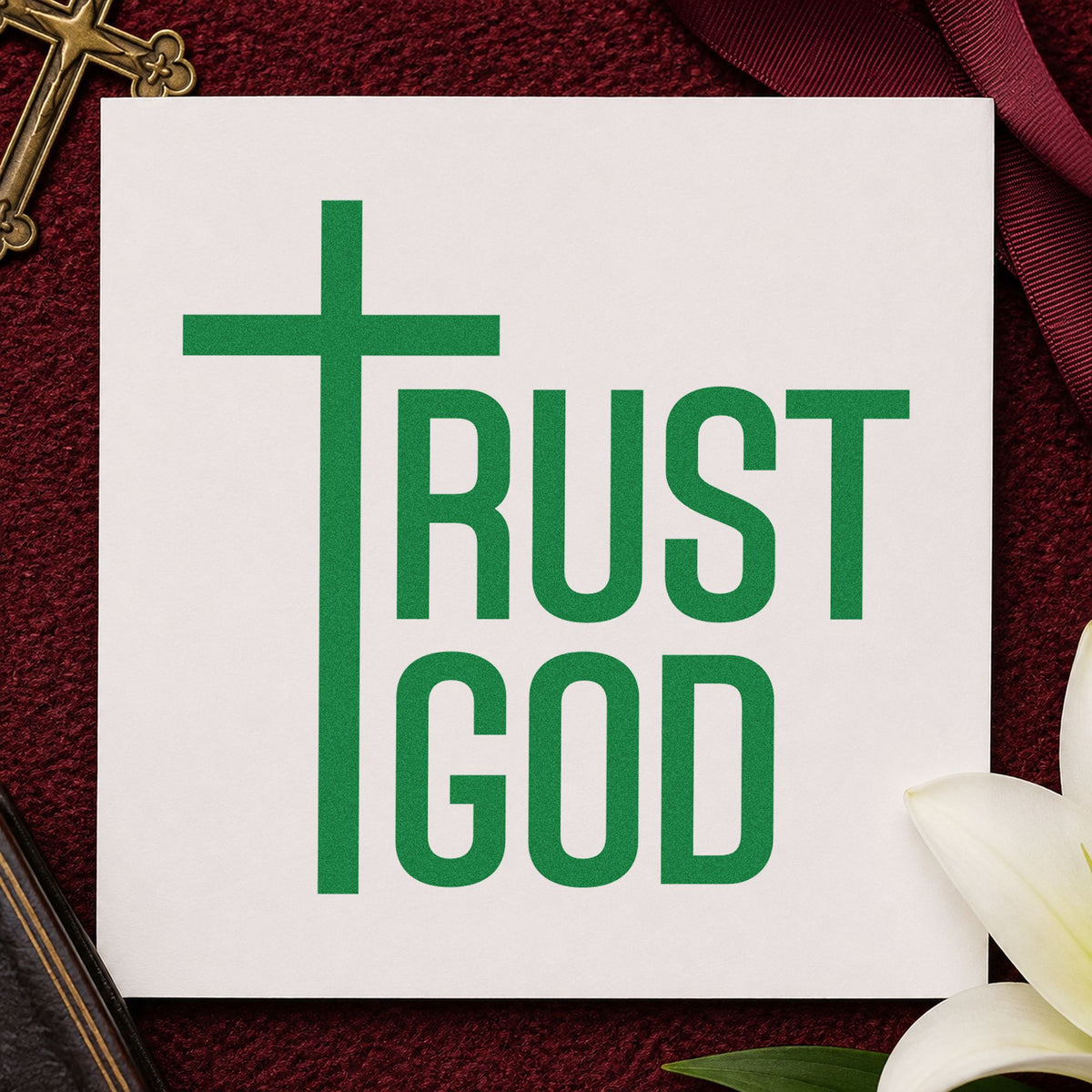 Trust God PSI Pre-Inked Stamp in use 8