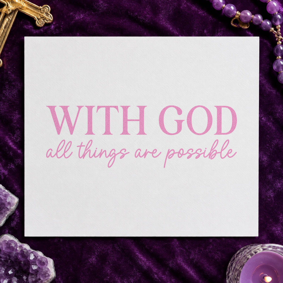With God All Things Are Possible Pre-Inked Stamp – PSI in use 10