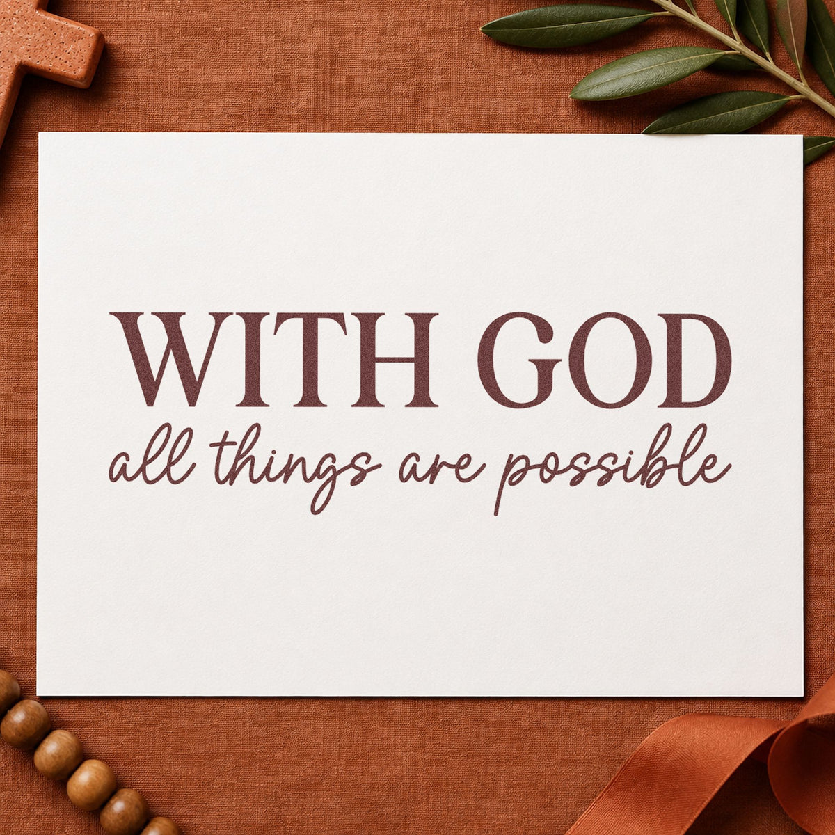 With God All Things Are Possible Pre-Inked Stamp – PSI in use 4