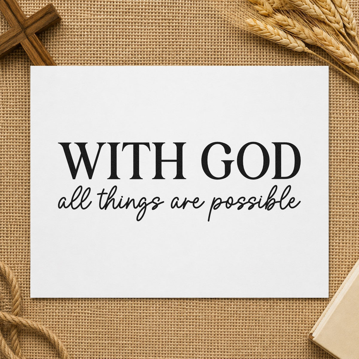 With God All Things Are Possible Pre-Inked Stamp – PSI in use 9