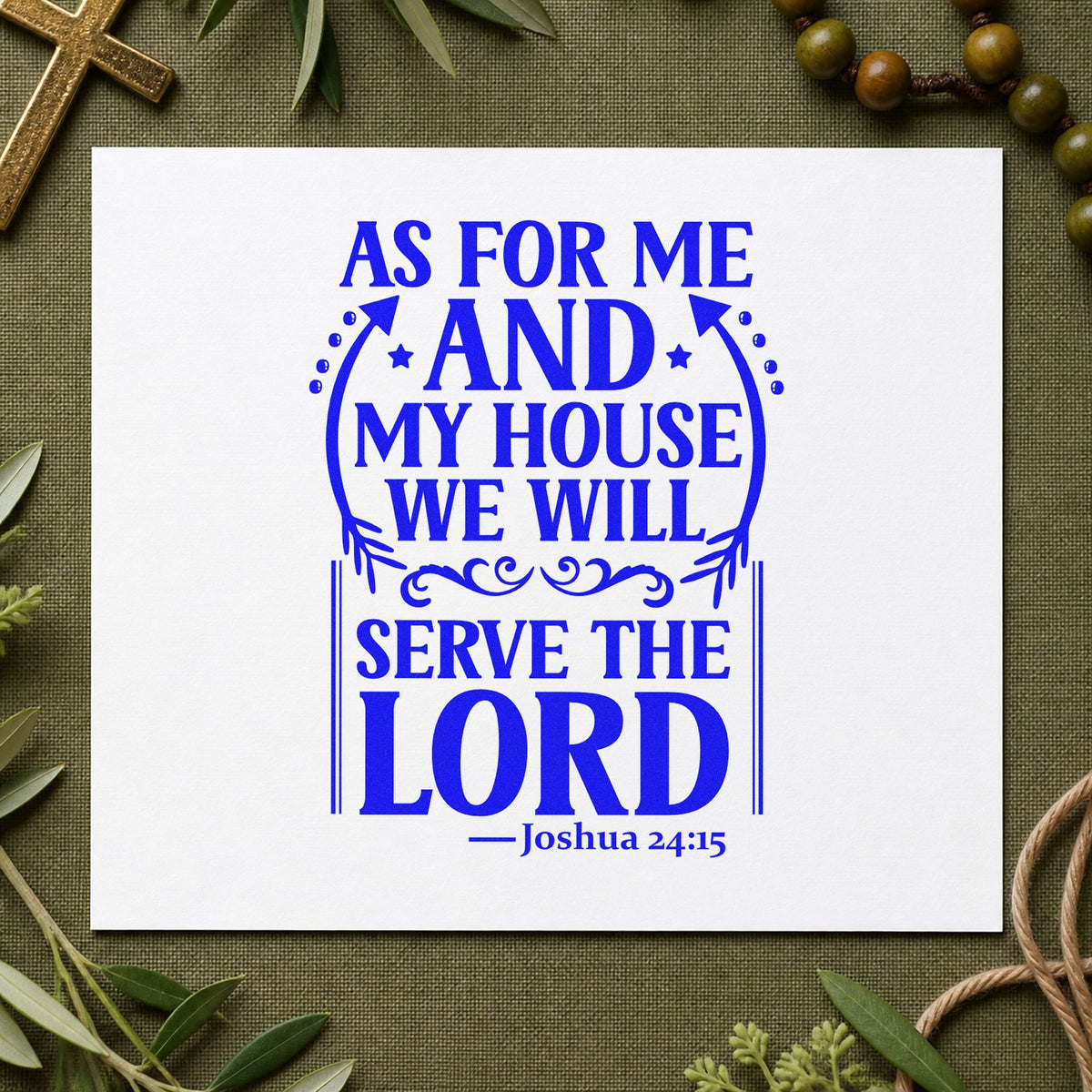 As For Me And My House Hand Stamp – Duo in use 5