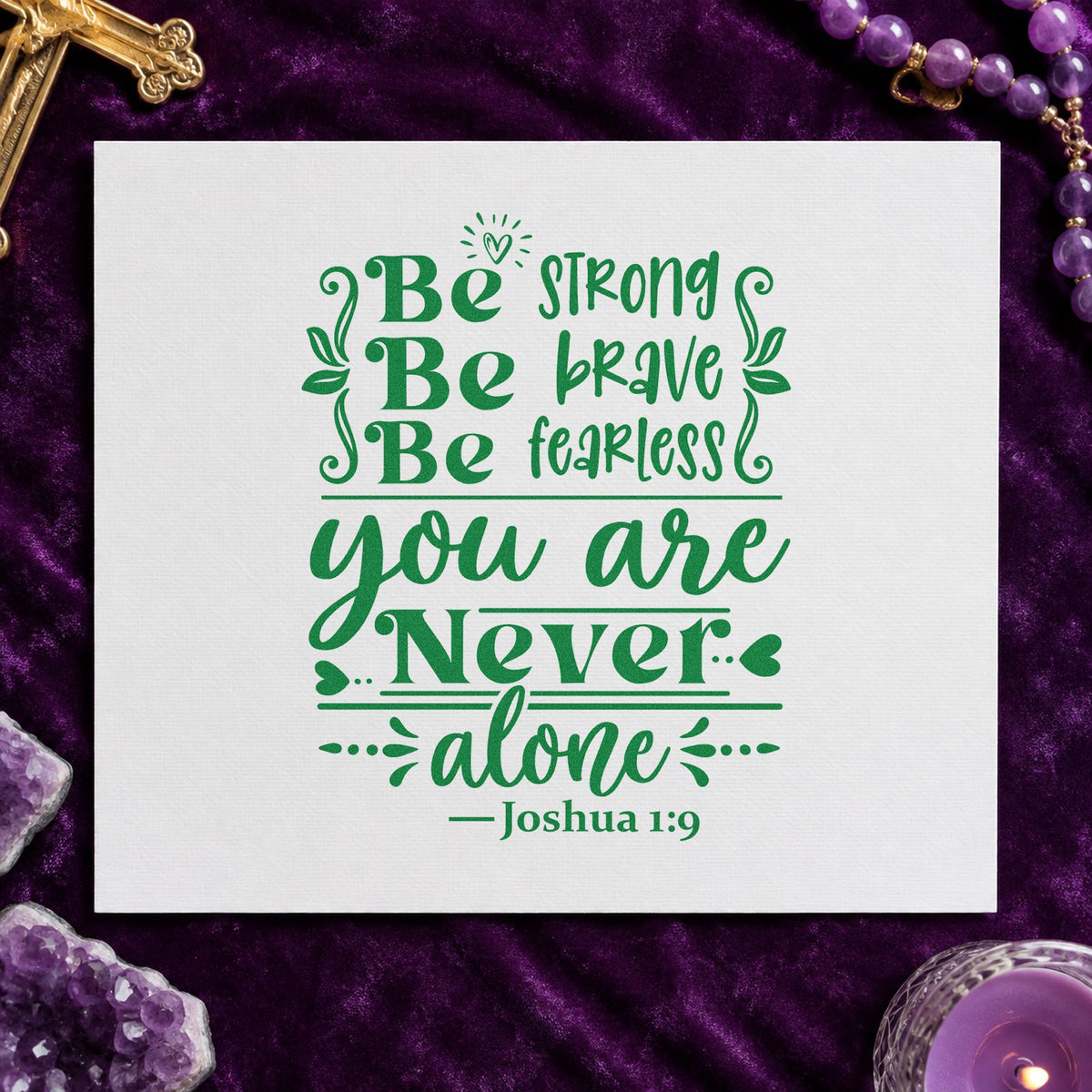 Be Strong Brave Fearless PSI Pre-Inked Stamp in use 3