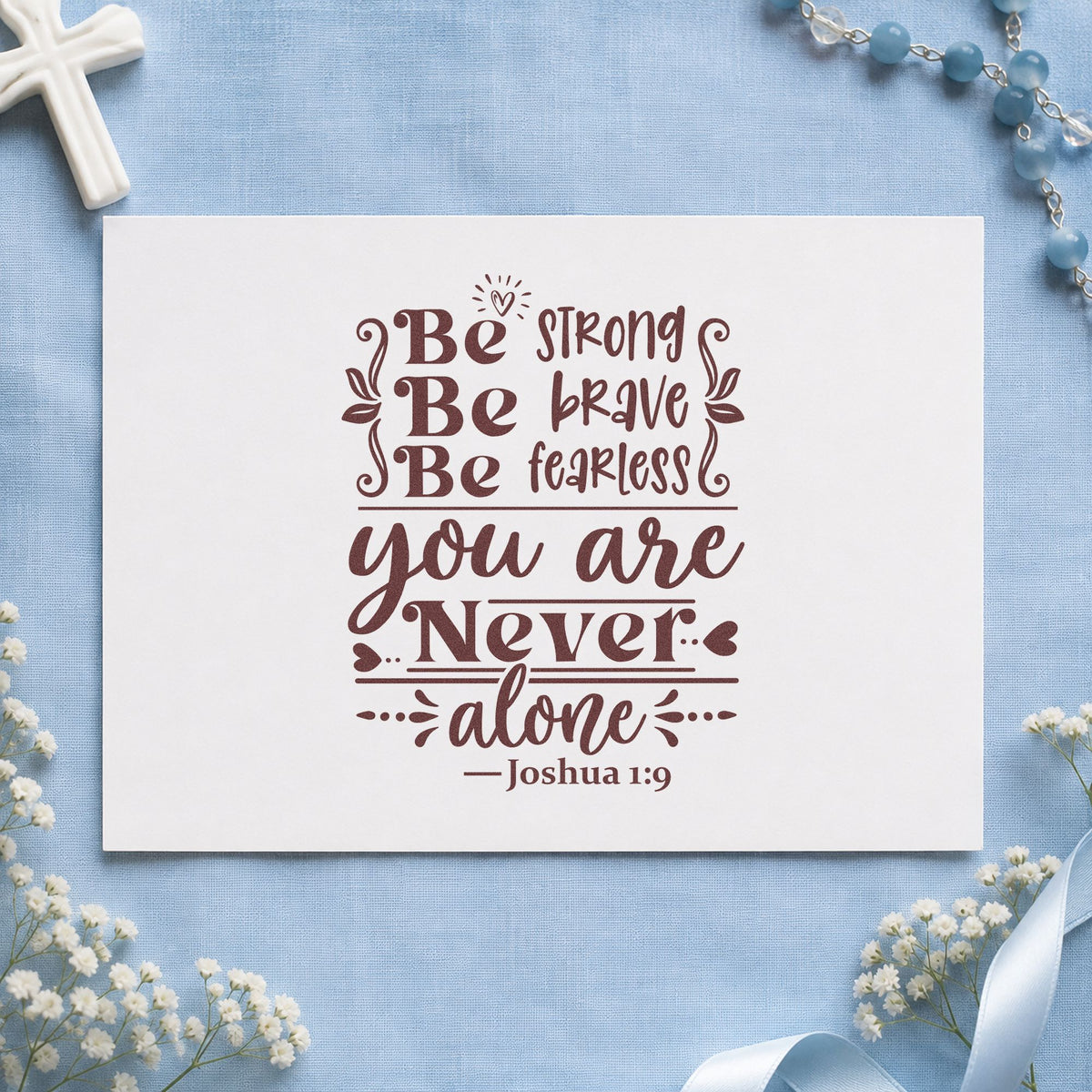Be Strong Brave Fearless Pre-Inked Stamp – Slim in use 4