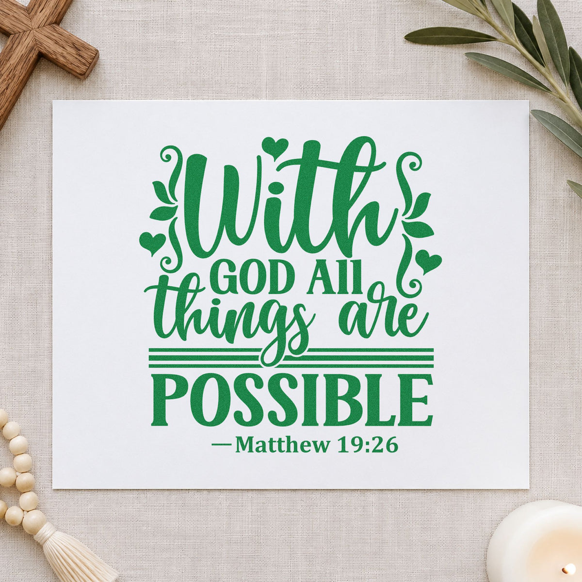 With God All Things Possible Stamp – PSI Pre-Inked in use 3