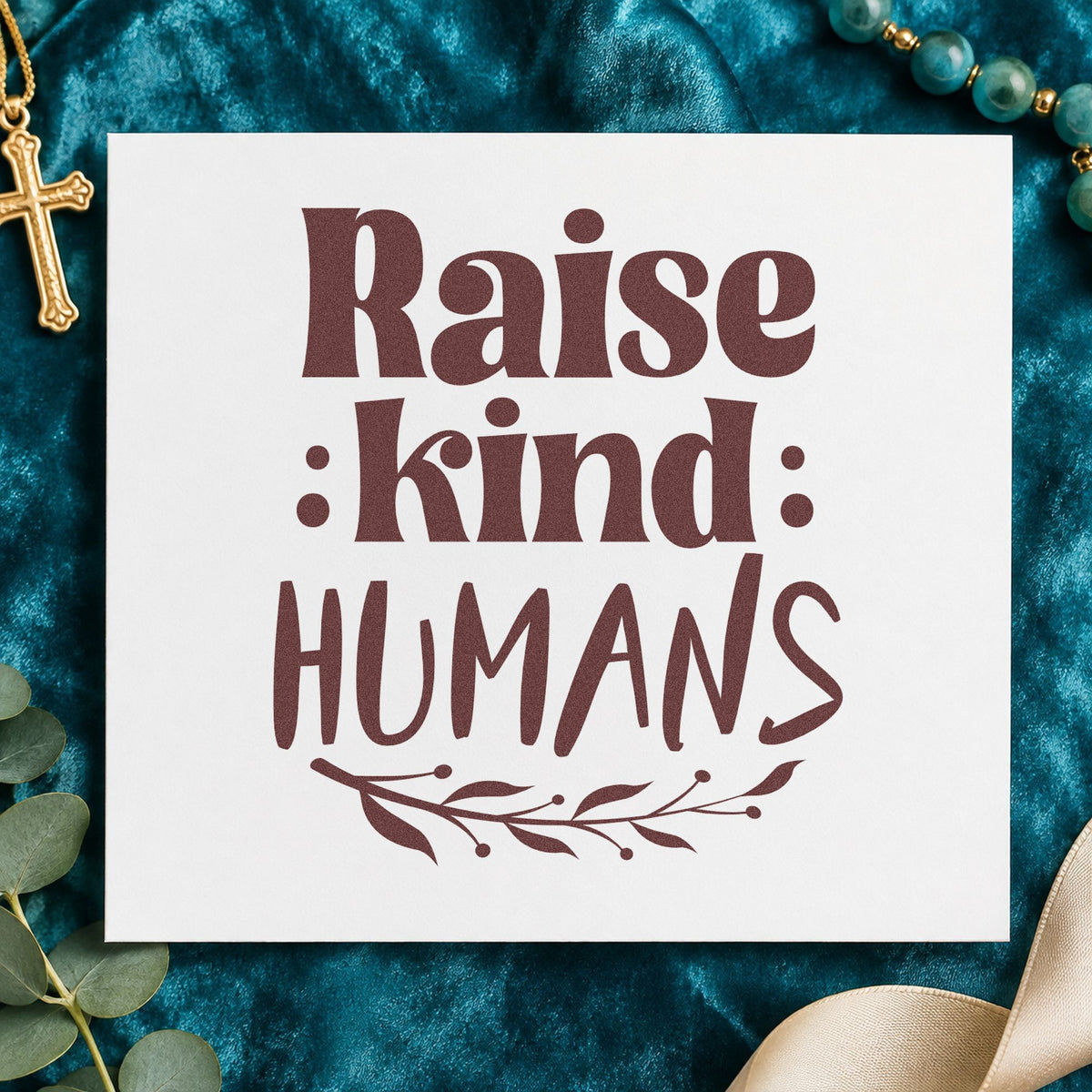 Raise Kind Humans Leaf Accents Stamp – Self-Inking in use 4