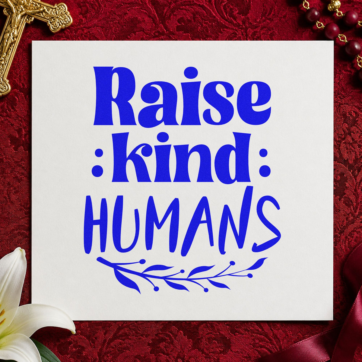 Raise Kind Humans Leaf Accents Hand Stamp – Duo in use 5