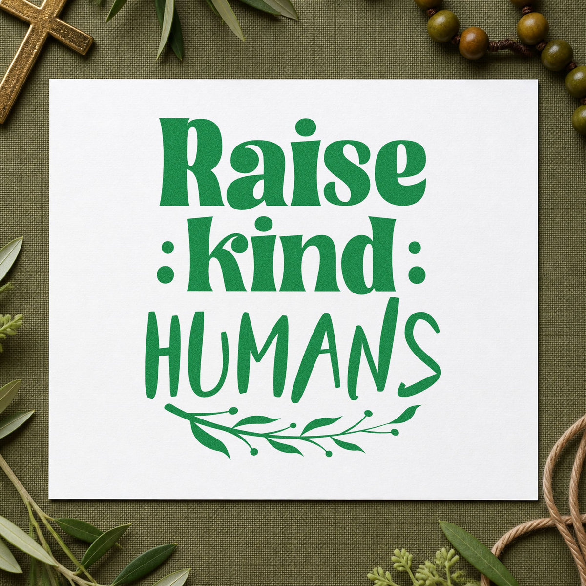 Raise Kind Humans Leaf Accents Stamp – Self-Inking in use 8