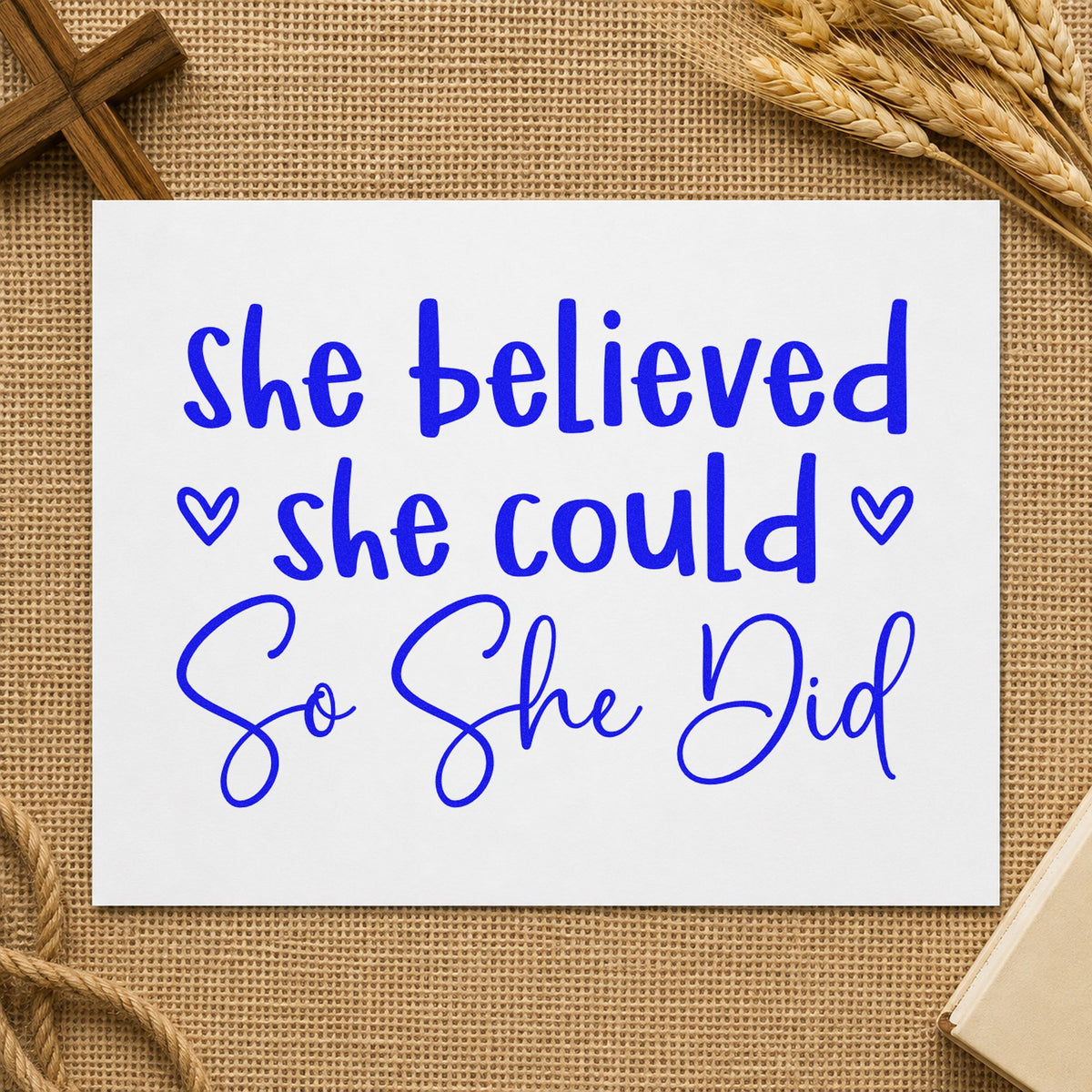 She Believed She Could Hand Stamp – Duo in use 5