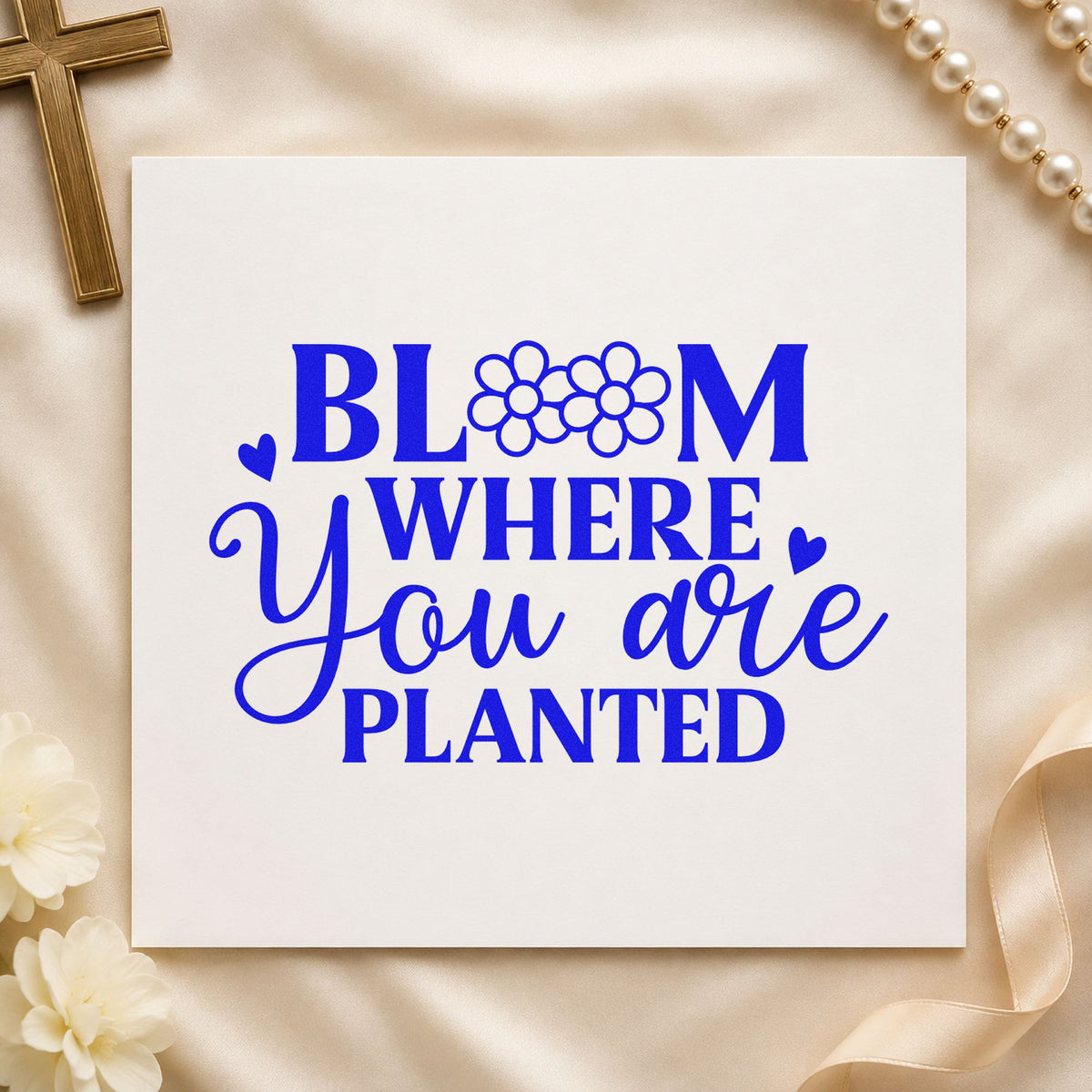 Bloom Where You Are Planted Hand Stamp – Duo in use 5
