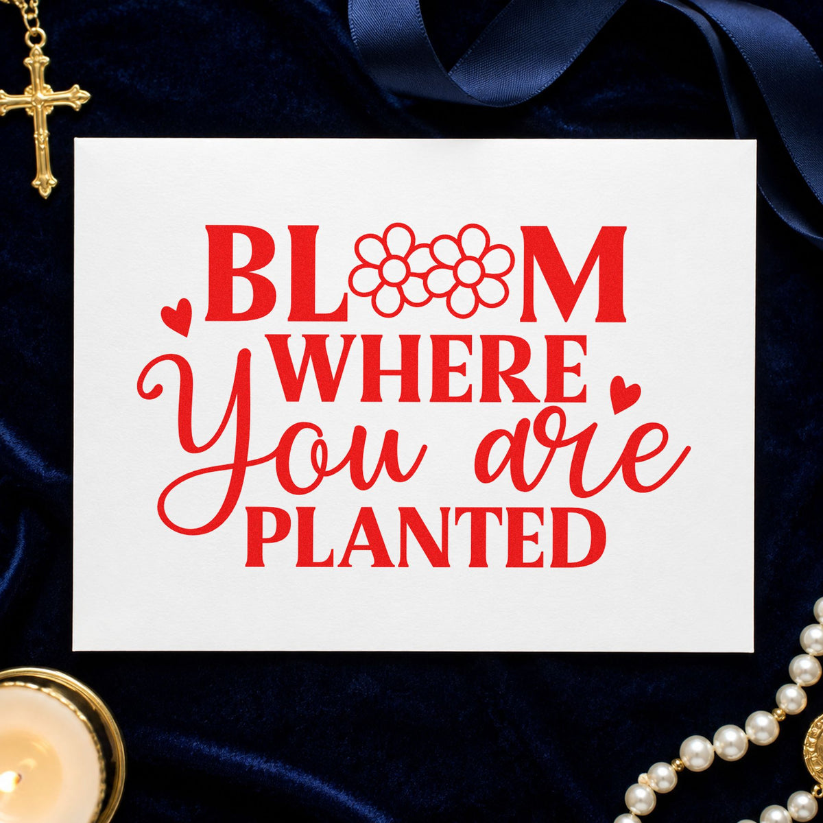 Bloom Where You Are Planted Hand Stamp – Duo in use 7