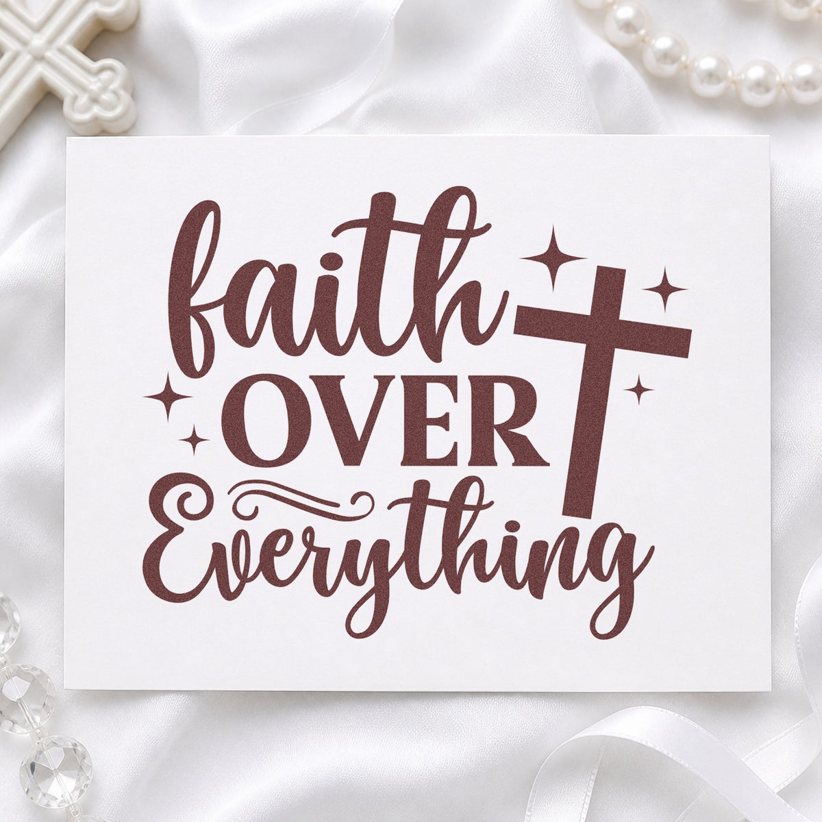 Faith Over Everything With Cross Stamp – Self-Inking in use 4