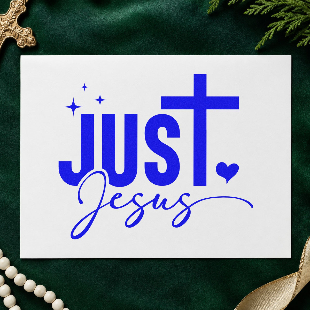 Just Jesus With Cross Hand Stamp – Duo in use 5