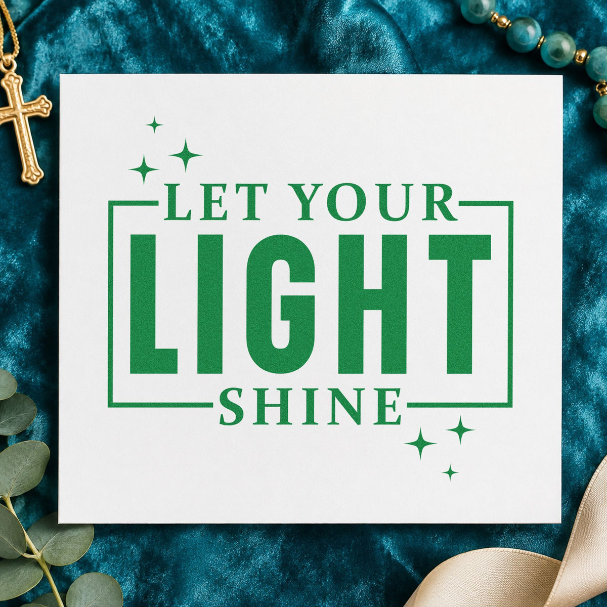 Let Your Light Shine Slim Pre-Inked Stamp in use 8