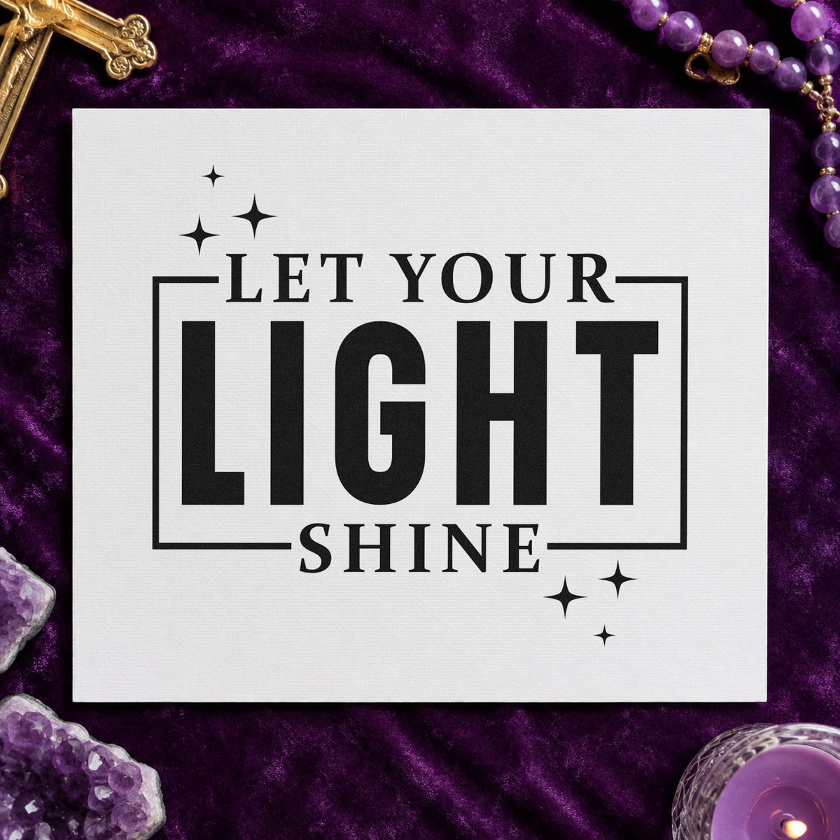 Let Your Light Shine Slim Pre-Inked Stamp in use 9