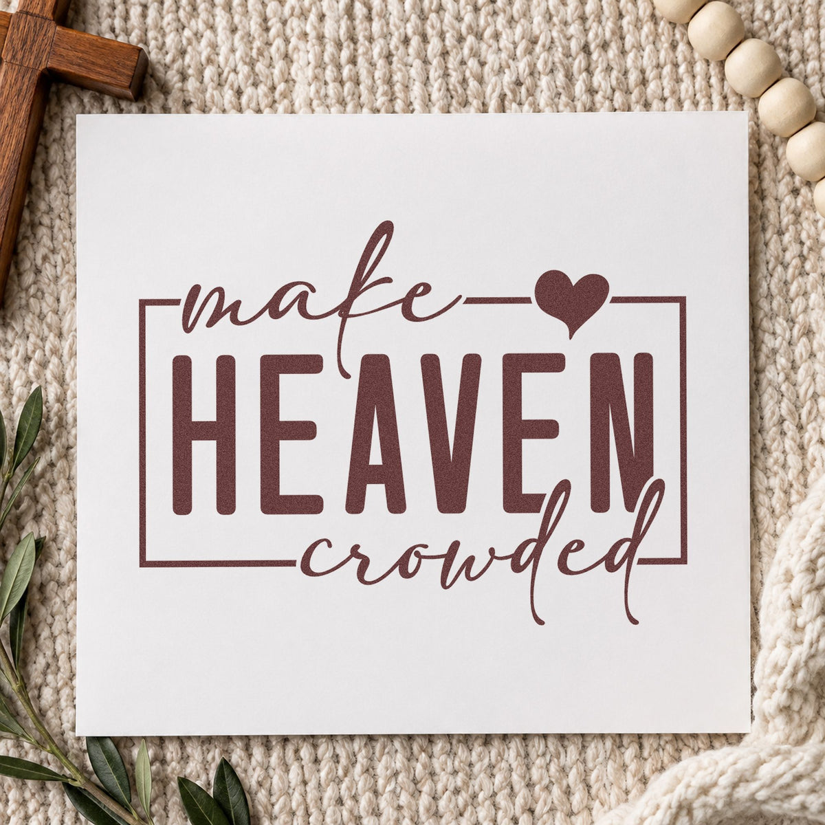 PSI Pre-Inked Make Heaven Crowded With Hearts Stamp in use 4