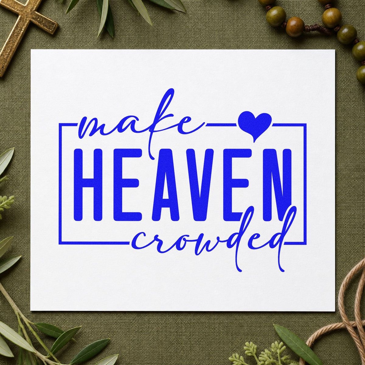 PSI Pre-Inked Make Heaven Crowded With Hearts Stamp in use 6