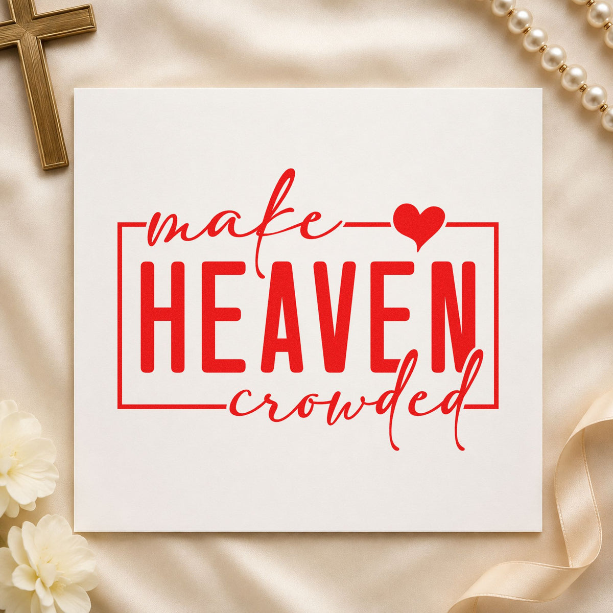 PSI Pre-Inked Make Heaven Crowded With Hearts Stamp in use 7