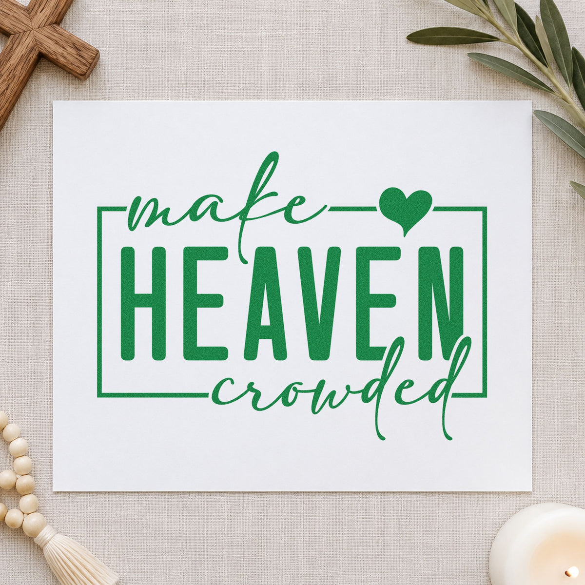PSI Pre-Inked Make Heaven Crowded With Hearts Stamp in use 8