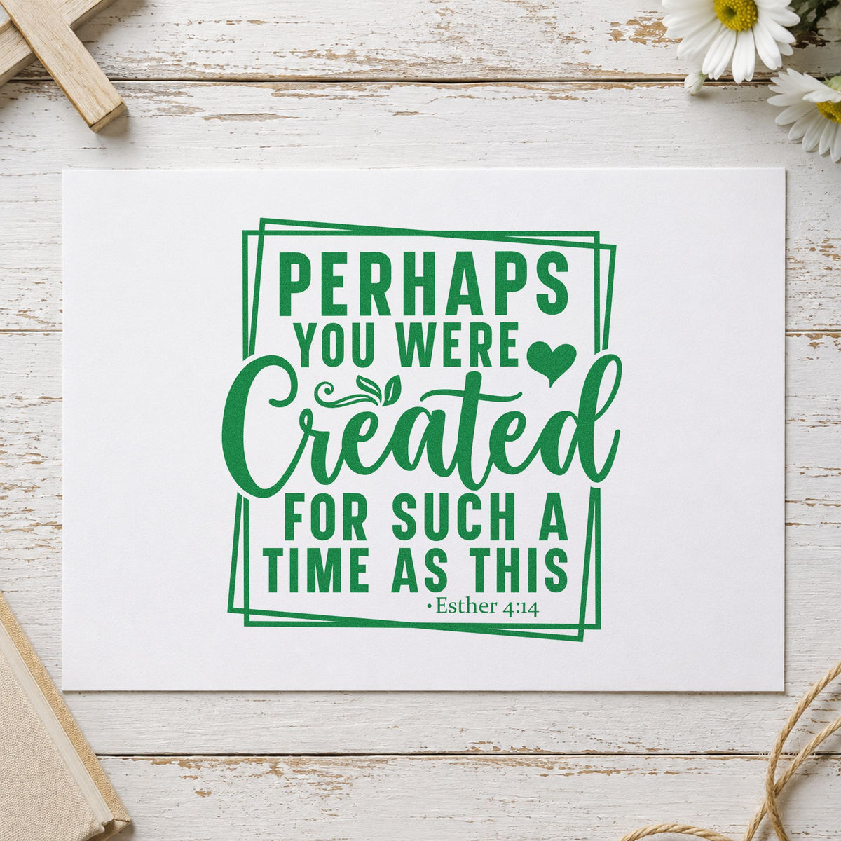 Created For Such A Time Rubber Stamp – Wood Handle in use 3