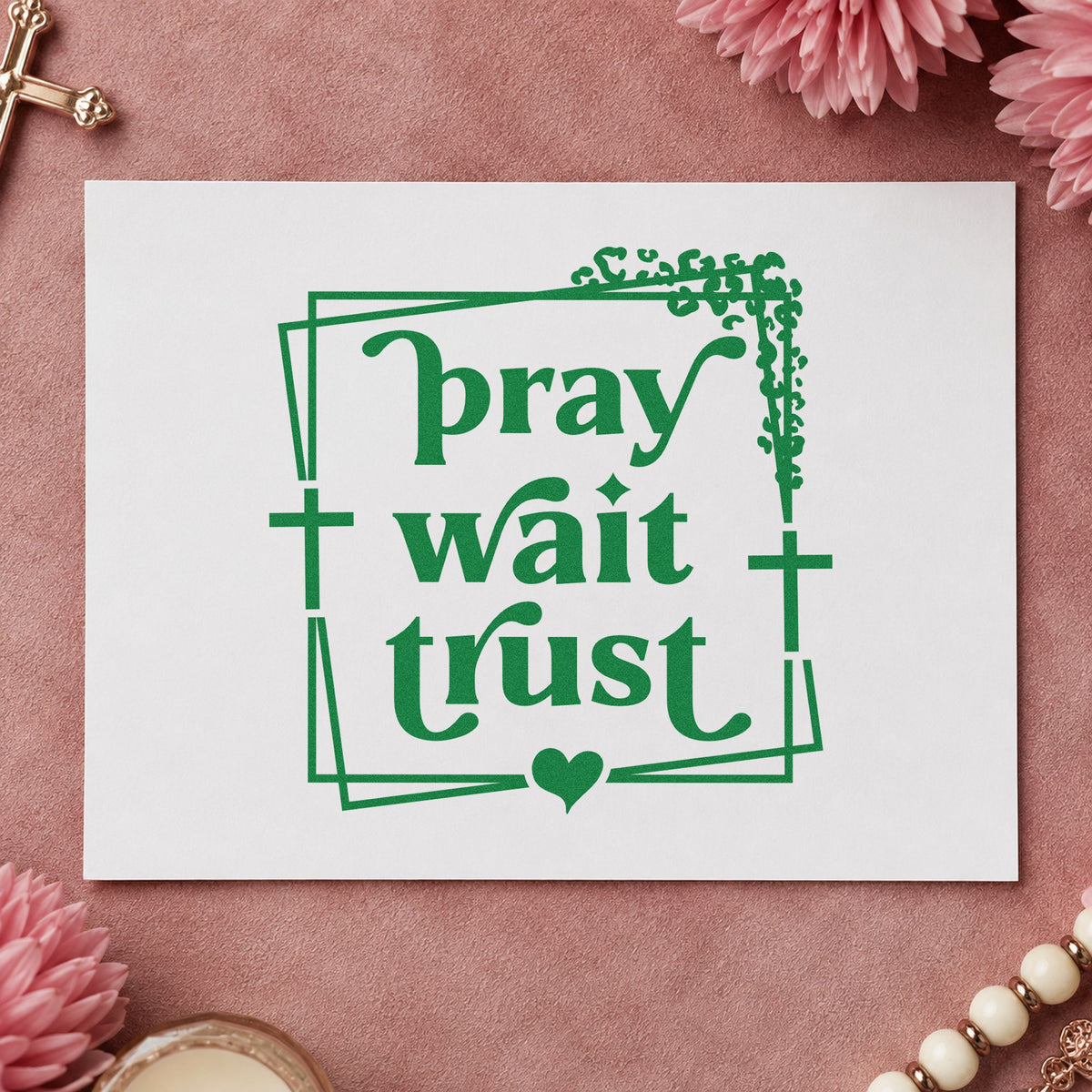 Pray Wait Trust Pre-Inked Stamp – PSI in use 3