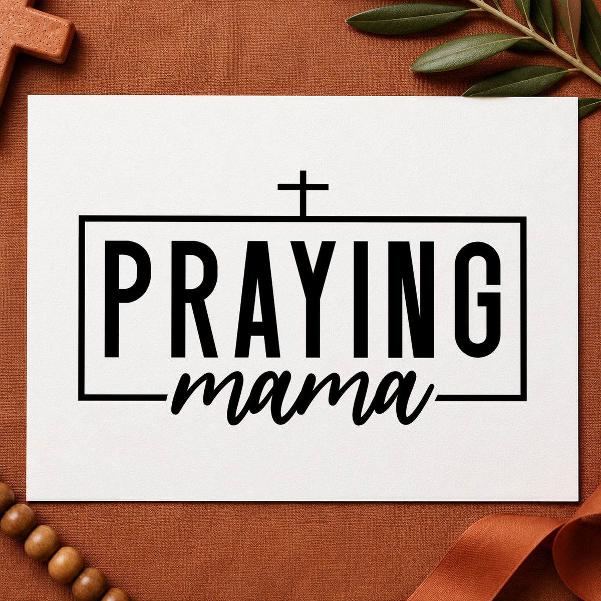 Praying Mama With Cross Stamp – Self-Inking in use 9