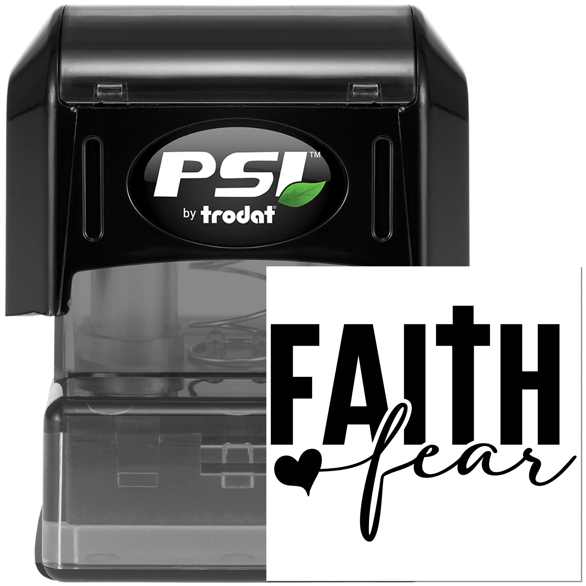 PSI by Trodat Faith rubber stamp, self-inking stamp for inspirational crafts, journaling, and church projects.