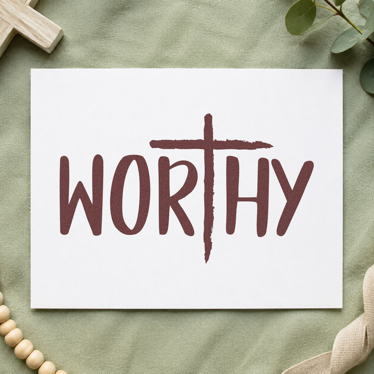 Worthy Cross Lettering Hand Stamp – Duo in use 4