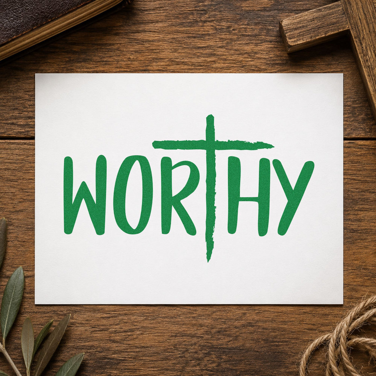 Worthy Cross Lettering Hand Stamp – Duo in use 8
