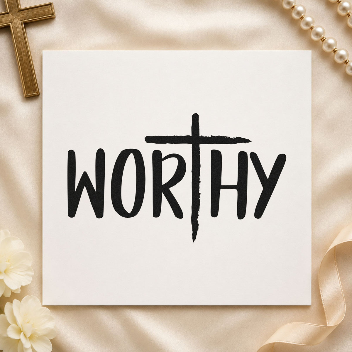 Worthy Cross Lettering Hand Stamp – Duo in use 9