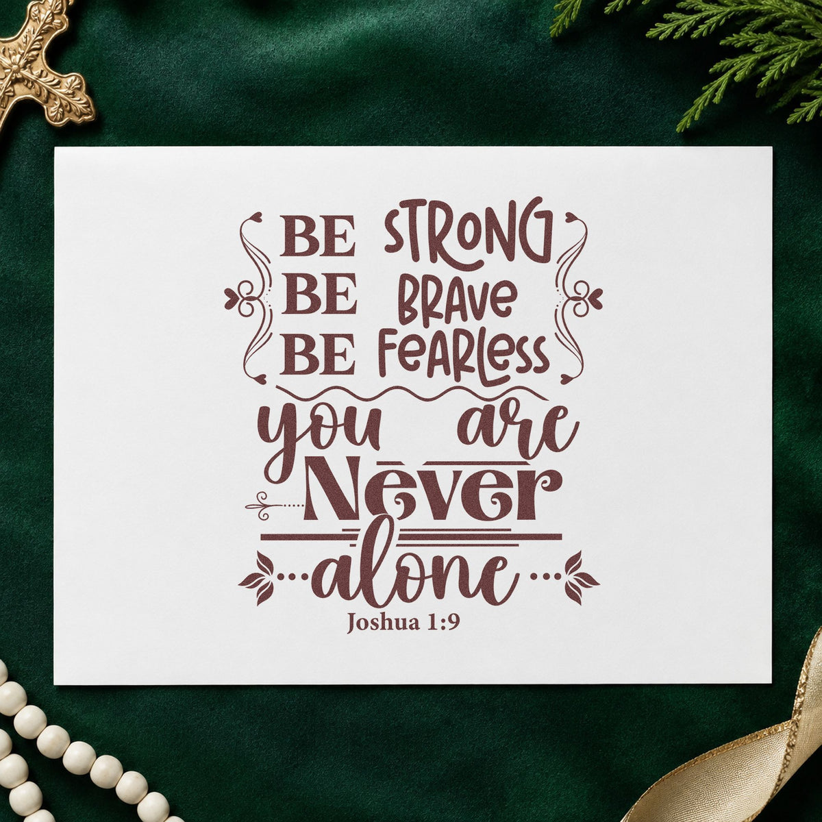 Never Alone Ornamental Self-Inking Stamp in use 4