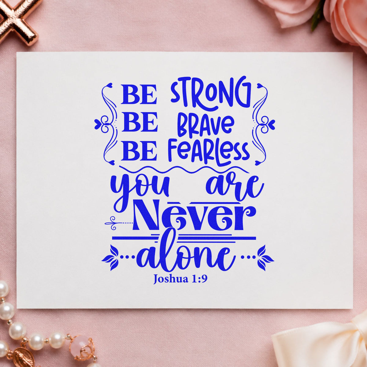 Never Alone Ornamental Self-Inking Stamp in use 5