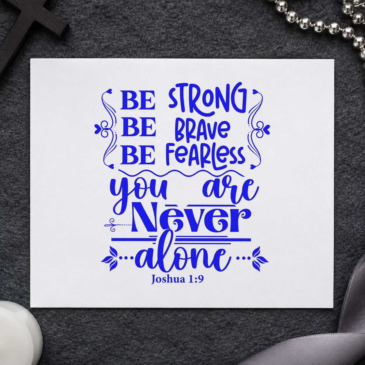 Never Alone Ornamental Self-Inking Stamp in use 6