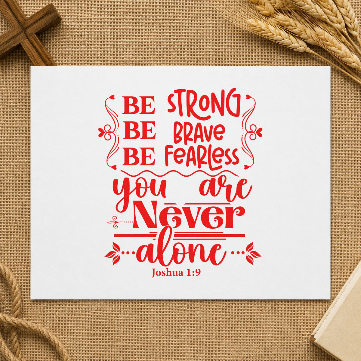 Never Alone Ornamental Self-Inking Stamp in use 7